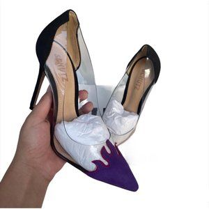 Schutz Den Flame Heels Purple Vinyl 6B